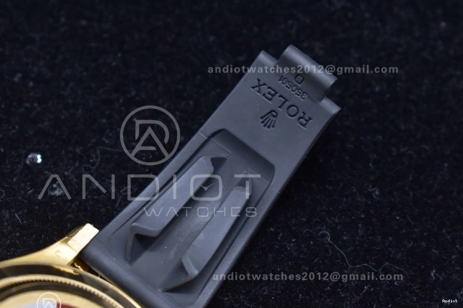 Best V2 116519 Case Rubber Strap 904L SA4130 Gold Daytona Black Clean SS Edition On 1:1 Dial 0418